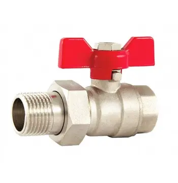 Кран шаровой с американкой ЭКО PN20 ЗВ 3/4" бабочка