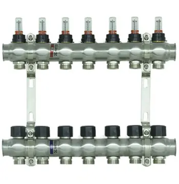 Коллектор с расходомерами Raftec STEEL 1"х7 RC03-07