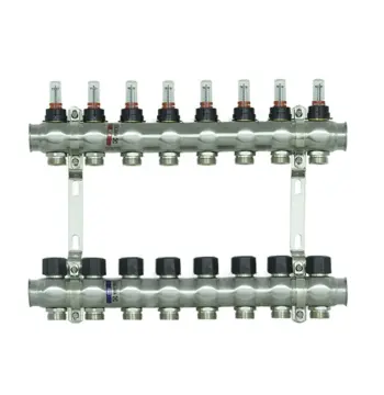 Коллектор с расходомерами Raftec STEEL 1"х8 RC03-08