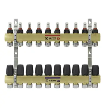 Колектор з витратомірами Raftec GOLD 1"х10 LCR-1.10