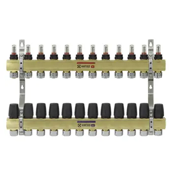 Колектор з витратомірами Raftec GOLD 1"х12 LCR-1.12