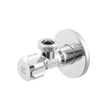 Кран кутовий з вентильним запірним елементом Raftec PN10 ЗЗ 1/2"x1/2" VBE 0101