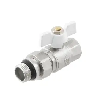 Кран шаровой с американкой Raftec WHITE DN15 1/2" с антитечкой бабочка WRB-1