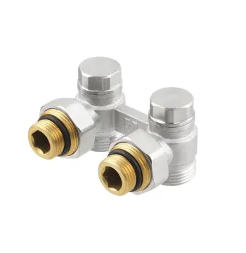 Узел Raftec нижнего подключения радиатора угловой 1/2"х3/4" HRKA11