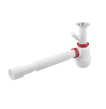 Сифон для миття PLM 1 1/2"x40 з литим випуском та гофротрубою 40x40/50 PM 40 SF 20 03