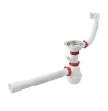 Сифон для миття PLM 3 1/2"x40 без випуску/з гофротрубою 40x40/50 PM 40 SF 20 06