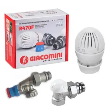 Термостатический комплект угловой Giacomini 1/2"х1/2" R470FX023
