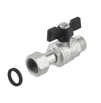 Кран прямой с накидной гайкой Raftec PN40 ВЗ 1/2" бабочка PRBM1