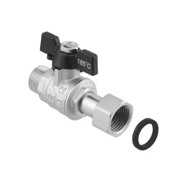 Кран прямий з накидною гайкою Raftec PN40 ВЗ 3/4" метелик PRBM2