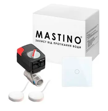 Комплект Mastino S2 +кран 1/2" 2шт +датчик WS2 3 шт + підрозетник