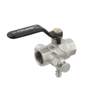 Кран кульовий з дренажем Raftec BLACK DN15 1/2" ВВ WDRH01
