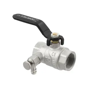 Кран кульовий з дренажем Raftec BLACK DN20 3/4" ВВ WDRH02