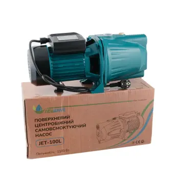 Поверхностный насос New Wave JET-100L 1.1 кВт Q max 50л/мин H max 45м. кабель 1,1м