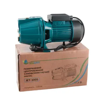 Поверхностный насос New Wawe JET-100S 1.1 кВт Q max 50л/мин H max 45м. кабель 1,1м