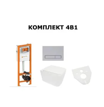 Комплект унітаз VENTA LIBRE+ Інст ZSP/M400/0/K KK pol+Клав.SPP/382/0/K,+пан.AKC/108/0/T