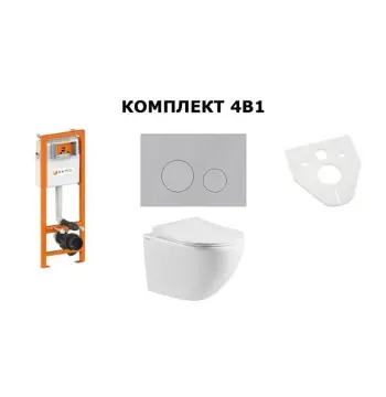 Комплект унітаз VENTA SOLI+ Інст ZSP/M400/0/K KK pol+Клав. SPP/111/0/K+.пан.AKC/108/0/T