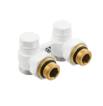 Узел нижнего подключения радиатора Raftec WHITE угловой 1/2"х3/4" DHRKA11-W