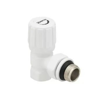 Клапан радіаторний кутовий Raftec WHITE 1/2"х1/2" (подача) DVRK11-W