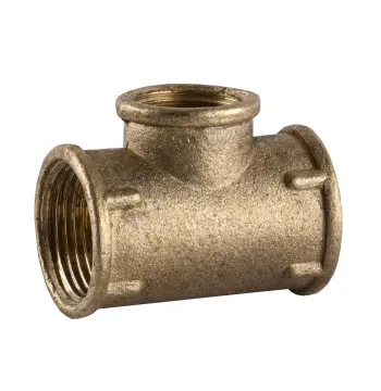 Тройник редукционный 3/4″х1/2″Вх3/4″ВВ латунный 212Б