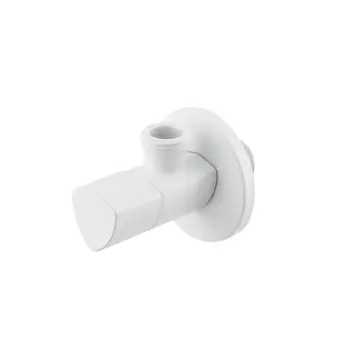 Кран приборный угловой Raftec Relo White 1/2" VKW80101