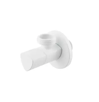 Кран приборный угловой Raftec Relo White 1/2"x3/4"