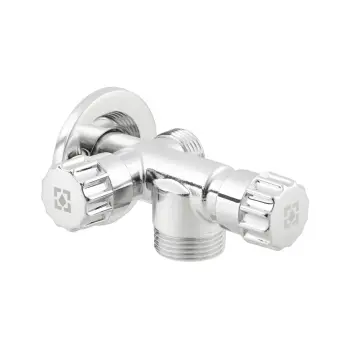 Кран приладовий вентильний Raftec Silver 1/2"х 1/2"х3/4" VBE010102