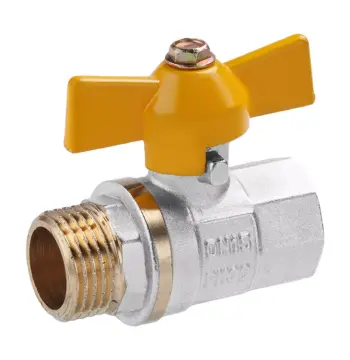 Кран кульовий VALVES 1/2" ВЗ (ЖОВТИЙ МЕТЕЛИК)