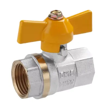 Кран кульовий VALVES 1/2" ВВ (ЖОВТИЙ МЕТЕЛИК)