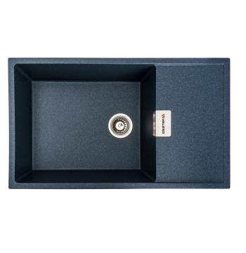 Гранітна мийка для кухні VALESO 8650 DIAMOND матова (антрацит)