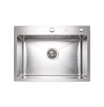 Кухонна мийка Platinum Handmade 600х450х220 (товщина 3,0/1,5 мм + дозатор в комплекті)