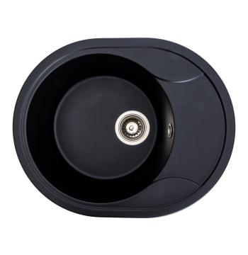 Гранітна мийка для кухні VALESO ONYX 5847 матова Чорна