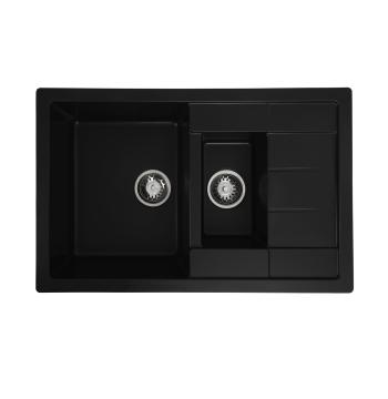 Гранітна мийка для кухні VALESO TOSKANA 7850W матова Чорна