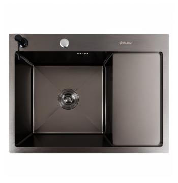 Кухонна мийка CM 65*50 L PVD чорна VALESO Handmade 3.0/1.0