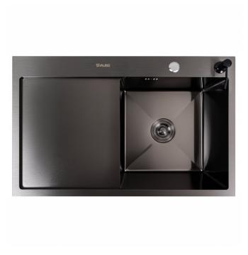 Кухонна мийка CM 78*50 R PVD чорна VALESO Handmade 3.0/1.0