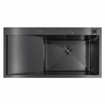 Кухонна мийка PVD чорна Valeso Handmade 1000х500 R (3.0/1.0)