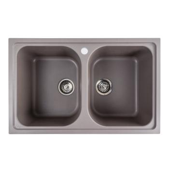 Гранітна мийка для кухні Platinum 7950 Equatoria матова Дюна