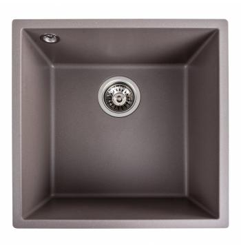 Гранітна мийка для кухні Platinum 4040 RUBA матова Дюна