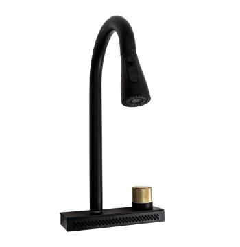 Змішувач під мийку "Водоспад" ZS86 Platinum (black)