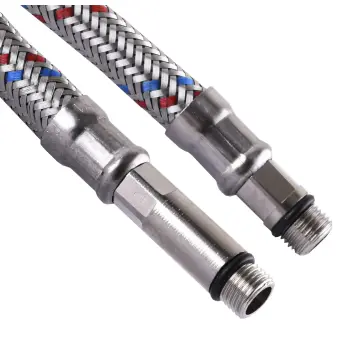Шланг нержавеющая сталь ECO FIX М10х1/2″ 1,2 м ПАРА EPDM
