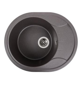Гранітна мийка для кухні Platinum 5847 ONYX матовий Гренадін
