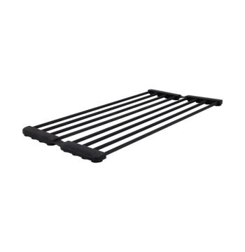 Сушарка на кухонну мийку з присоскою Lidz Acsis LA09 Black, кругла основа, для посуду 440х224 мм LDACSLA09BLM49777