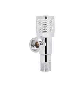 Кран кутовий (круг) Thermo Alliance Standart 1/2"Зх3/4"З, нерж, хром, керам. буксу TAS351W1520
