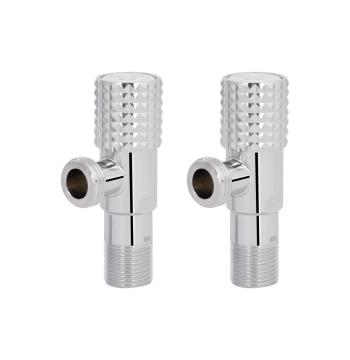 Комплект кутових кранів Thermo Alliance Standart (круг, білий) 1/2"ЗЗ, нерж, хром, керам. буксу TAS350W1515W