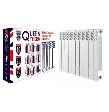 Радиатор биметаллический секционный QUEEN THERM 500/96