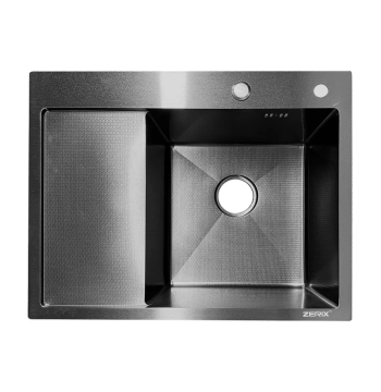 Мойка из нержавеющей стали ZERIX ZH6350R DECOR GRAPHITE (3.0/0.8) (цвет графит) (ZX6193)