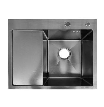 Мойка из нержавеющей стали ZERIX ZH5850R DECOR GRAPHITE (3.0/0.8) (цвет графит) (ZX6189)