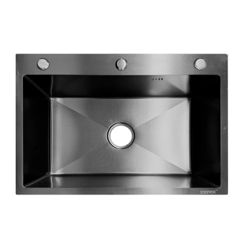 Мойка из нержавеющей стали ZERIX ZH6045 MICRO DECOR GRAPHITE (3.0/0.8) (цвет графит) (ZX6177)