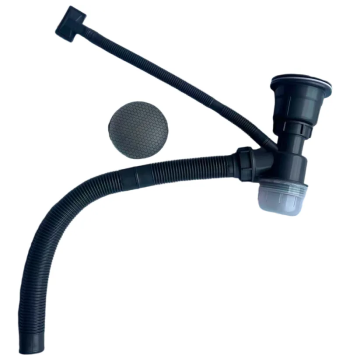 Сифон для кухонної мийки ZERIX SK-05-A 3 1/2"x40 DECOR GRAPHITE (колір графіт) (ZX6201)