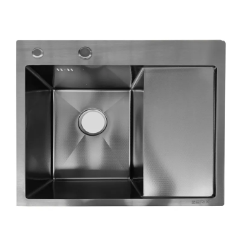 Мойка из нержавеющей стали ZERIX ZH5850L DECOR GRAPHITE (3.0/0.8) (цвет графит) (ZX6187)