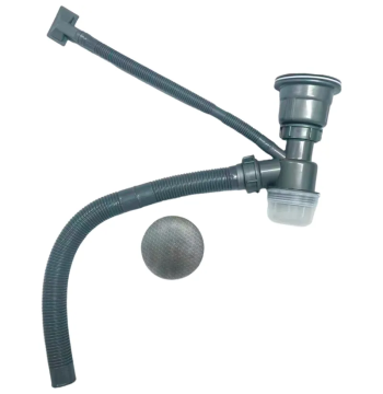 Сифон для кухонної мийки ZERIX SK-05-A 3 1/2"x40 DECOR SS COLOR (колір нержавійка) (ZX6200)